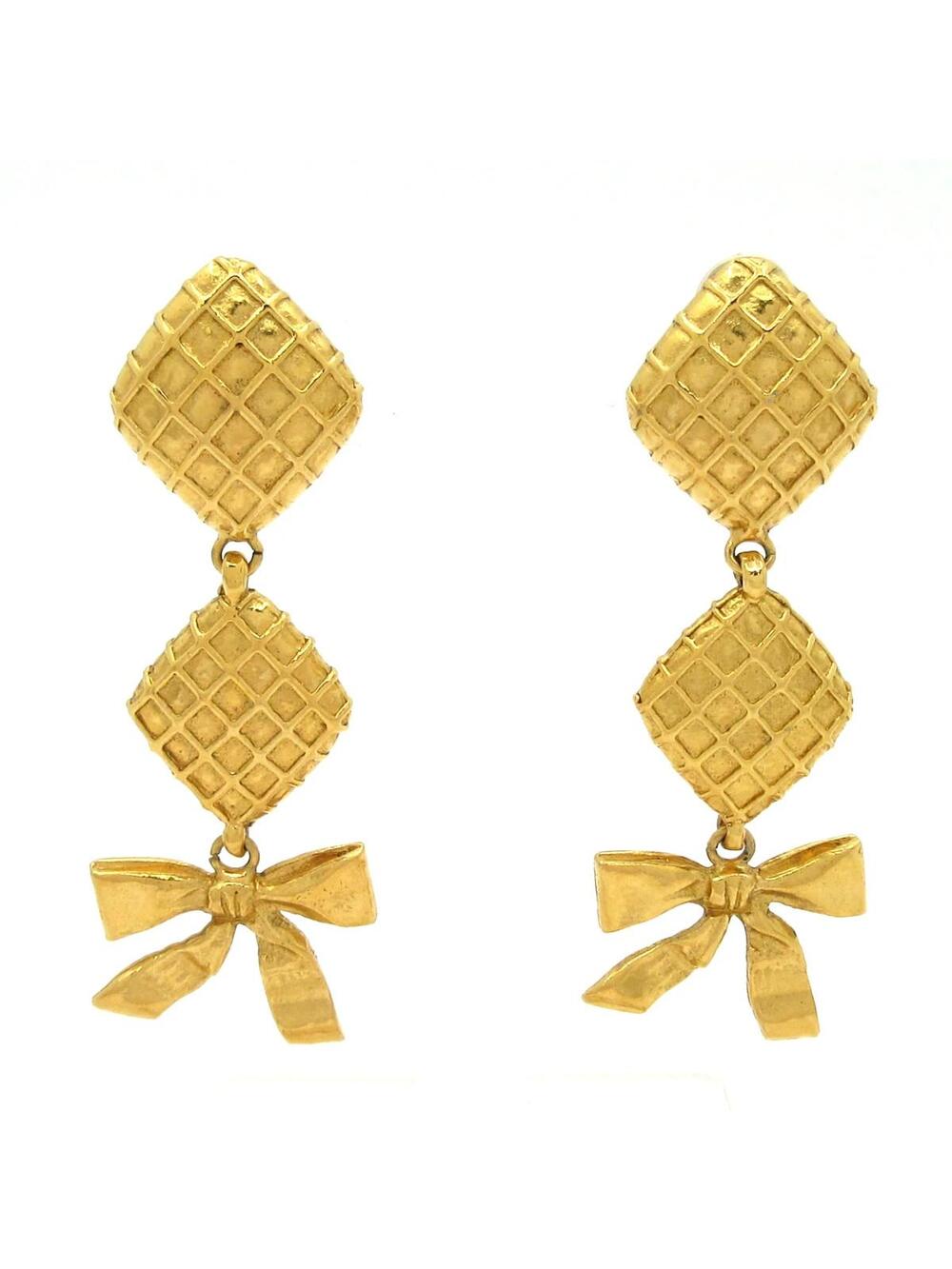 Chanel Gold Hardware Clip On Earrings #368604C83B